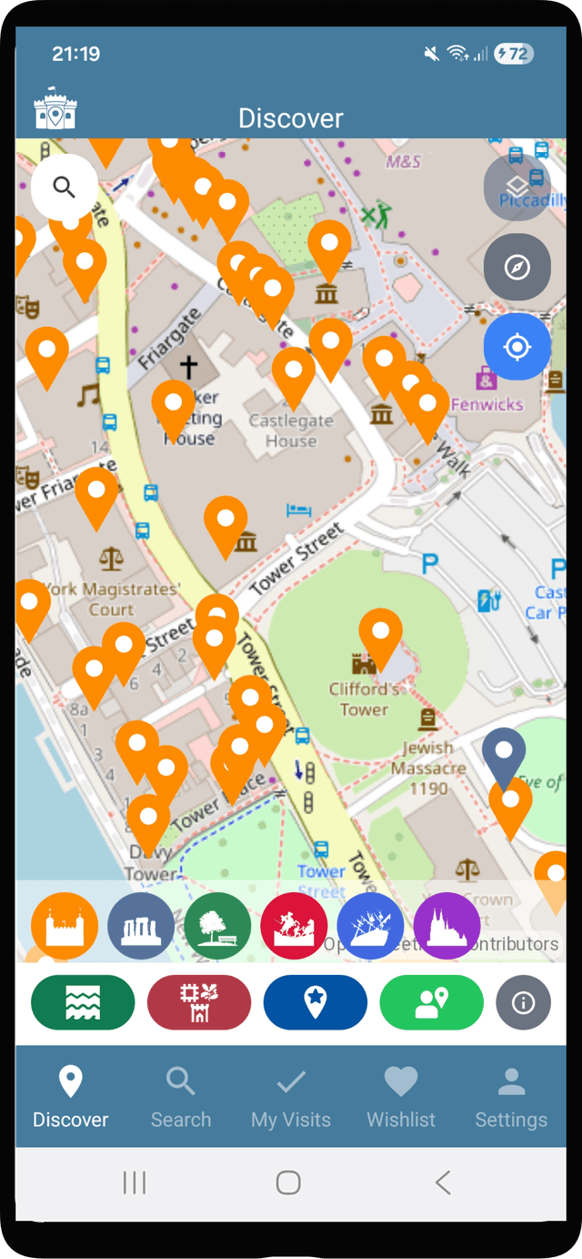 Visit History app screenshot